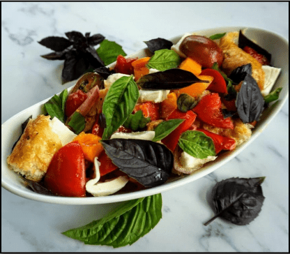 Calabrian Pesto Panzanella Salad